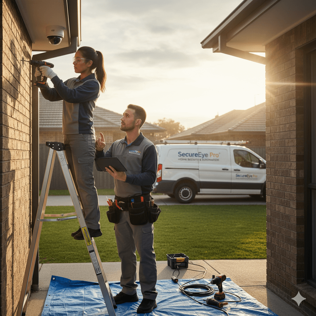 Security camera installation